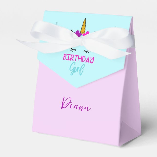 Ballotins Fille Ballotin anniversaire avec Unicorn (Verso)
