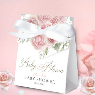 Ballotins Fille bébé en fleurs Baby shower Merci