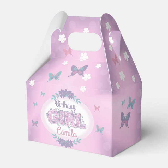 Ballotins fille d'anniversaire papillon ballotin (Verso)