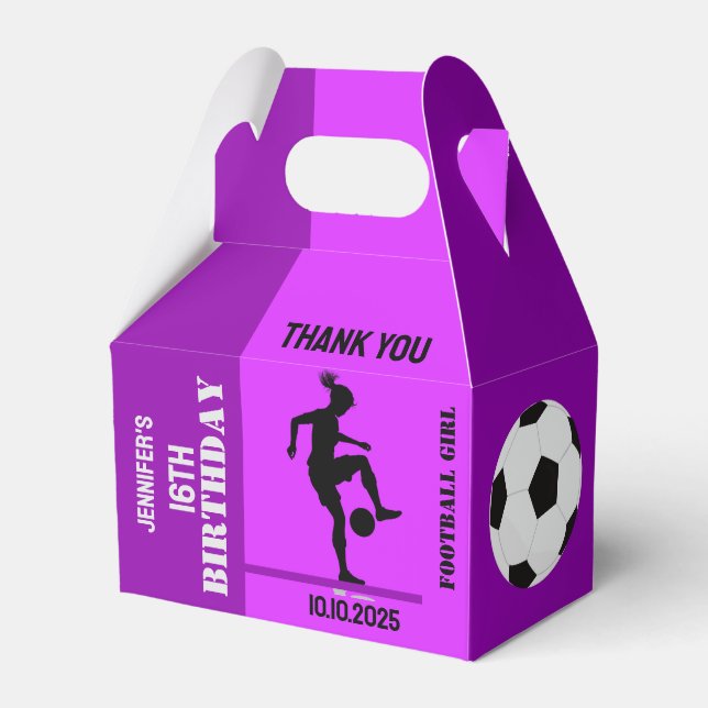 Ballotins Fille de football, cadeau de joueur de football, A (Verso)