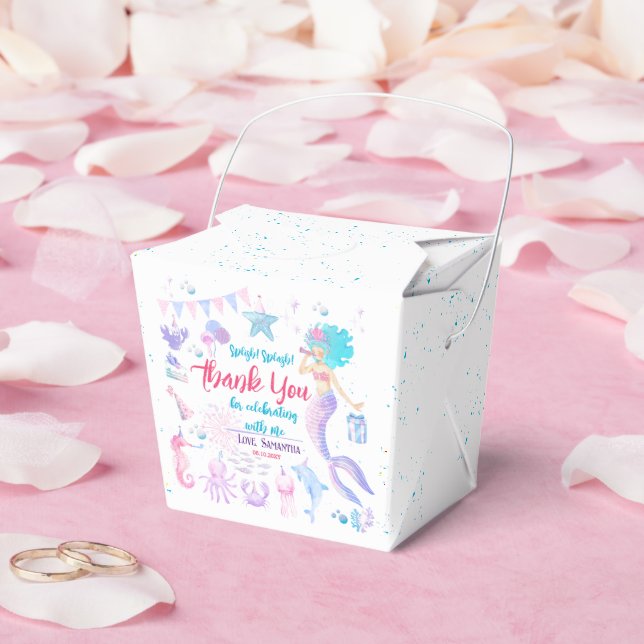 Ballotins Fille de sirène rose pourpre 1er Merci d'anniversa (Mariage)