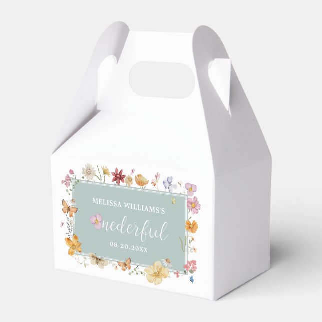 Ballotins Fille Fleur sauvage Onederful 1er anniversaire fêt (Verso)