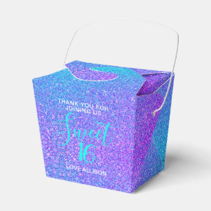 Ballotins Fille Glam Sweet 16 Turquoise Parties scintillant 
