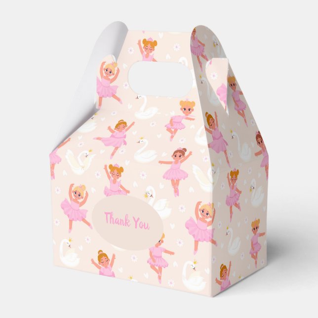 Ballotins Filles mignonne rose Ballerina Thème Personnalisé (Verso)