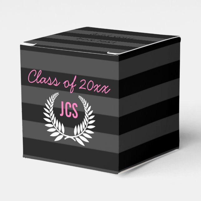 Ballotins Filles sur mesure Graduation Party Black Rose Mono (Verso)