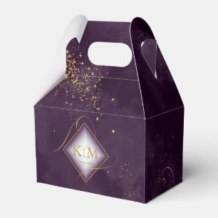 Ballotins Fine Lines Gold Abstrait Mariage V3 Plum ID867