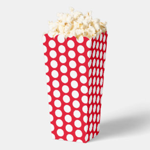 Ballotins Flacons de neige blanc rouge, cadeau pois