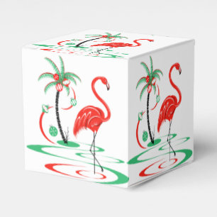 Ballotins Flamant rose de Noël rouge ballotin classique
