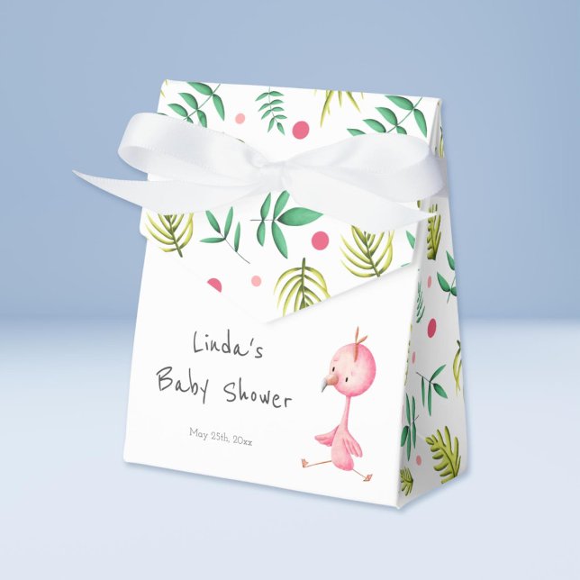 Ballotins Flamant rose d'été tropical Baby shower personnali (Créateur téléchargé)
