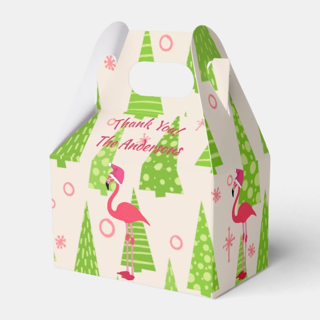 Ballotins FLAMANT ROSE Noël Gable Boîtes personnalisées (Verso)