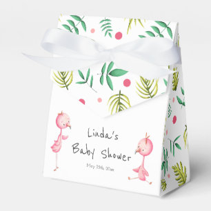 Ballotins Flamant rose tropical Baby shower jumeaux Personna