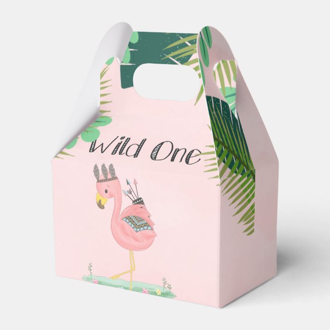 Ballotins Flamant rose Wild One Boho Anniversaire Ballotin d (Verso)