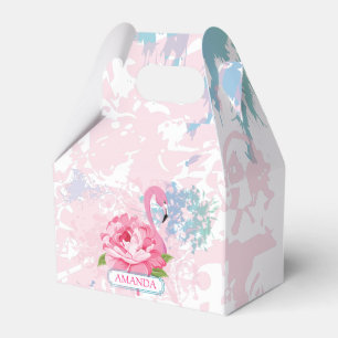 Ballotins Flamingo rose Monogramme floral