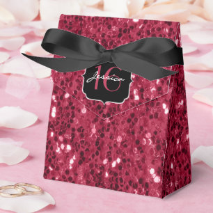 Ballotins Flamme de parties scintillant rose magenta foncé b