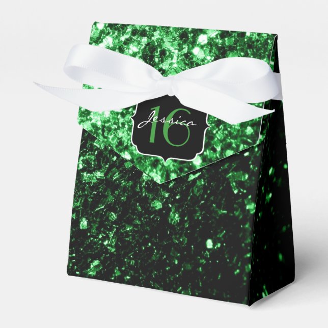 Ballotins Flamme de parties scintillant vert foncé brille do (Verso)