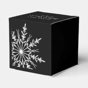 Ballotins Flammes de neige noires et blanches Mariage hivern