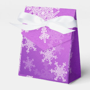 Ballotins Flammes de neige violettes blanches Noël minimalis