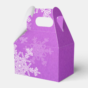 Ballotins Flammes de neige violettes blanches Noël minimalis
