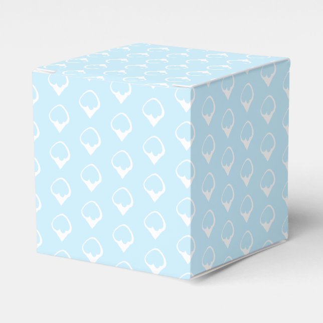 Ballotins Flèche blanche neige cadeau bleu pâle (Verso)