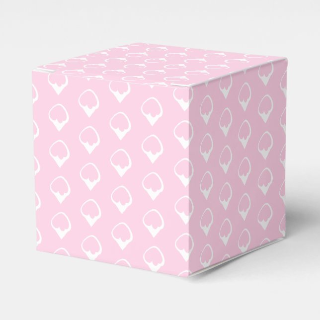 Ballotins Flèche blanche neige cadeau rose pâle (Verso)