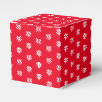 Flèches de neige étoile blanche motif cadeau rouge