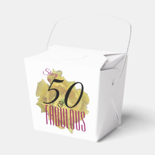 Ballotins Fleur de cactus jaune 50 et Fabuleux anniversaire