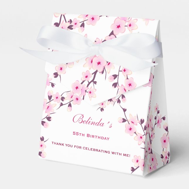 Ballotins Fleur de cerisier rose blanc | Anniversaire person (Verso)