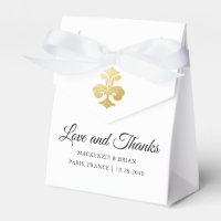 Fleur de Lis Love Thanks Gold Mariage