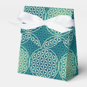 Ballotins Fleur de vie - motif de timbre - bleu cyan