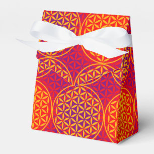 Ballotins Fleur de vie - motif de timbre - rose orange