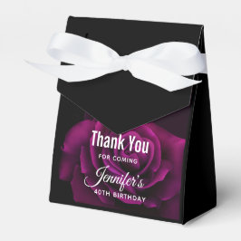 Ballotins Fleur gothique violet-rouge rose Merci d'anniversa