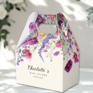 Ballotins Fleur sauvage, Baby shower à fleurs violettes