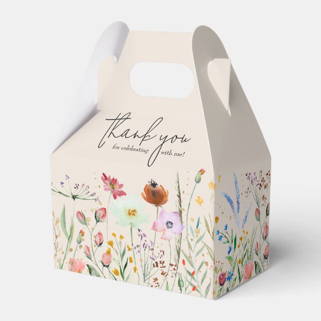 Ballotins Fleur sauvage Baby shower ivoire (Verso)