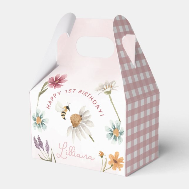 Ballotins Fleur sauvage de printemps heureux Ballotin d'anni (Verso)