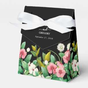 Ballotins Fleur sauvage Périwinkle Aquarelle Mariage noir