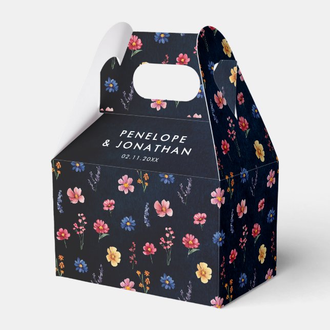 Ballotins Fleur sauvage Rustique Pays Boho Floral Marine Mar (Arrière)