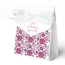 Fleur unique en rose/blanc