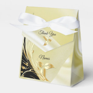 Ballotins Fleurs Abstraites d'argent ou d'or sur - Silk & Ar
