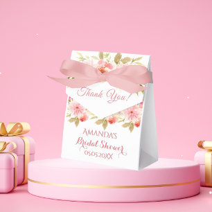 Ballotins Fleurs blanches roses remerciement de mariage