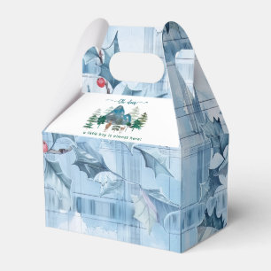 Ballotins Fleurs bleues à carreaux oh cerf baby shower