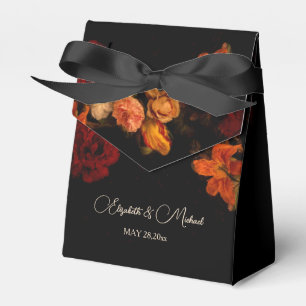 Ballotins Fleurs d'art fin vintage Mariage noir Remerciement