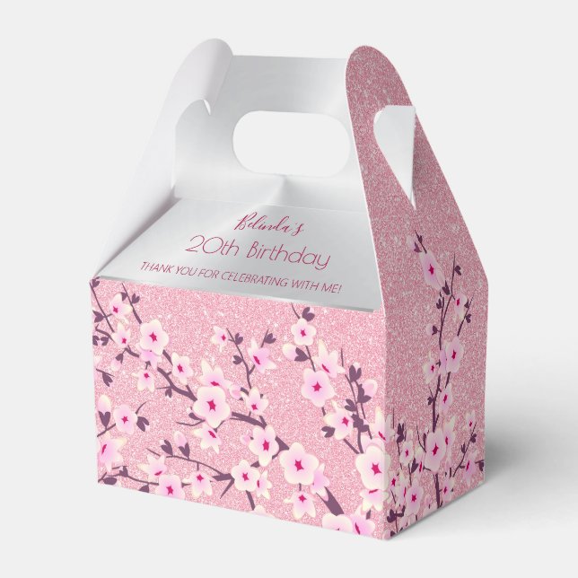 Ballotins Fleurs de cerisier Parties scintillant rose Person (Verso)