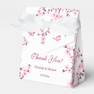 Ballotins Fleurs de cerisier rose blanc personnalisable 