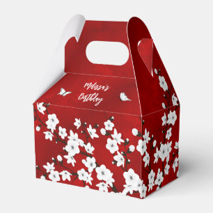 Ballotins Fleurs de cerisier Rouge Noir Blanc Personnalisé 