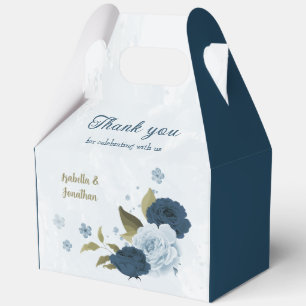 Ballotins fleurs de marine bleu clair mariage 