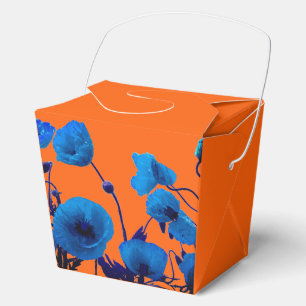 Ballotins Fleurs de pavot aquarelle florale bleue Coucher de