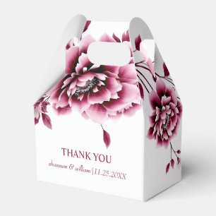 Ballotins Fleurs de pivoine bourguignonne Merci mariage