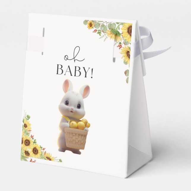 Ballotins Fleurs de soleil Citrus Rabbit Baby shower d'été (Arrière)
