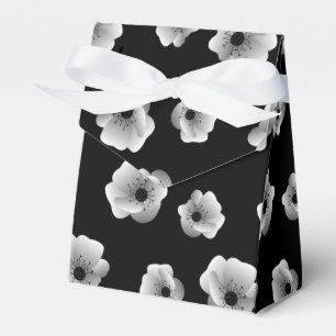 Ballotins Fleurs élégantes noires et blanches Motif minimali