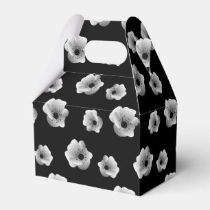 Ballotins Fleurs élégantes noires et blanches Motif minimali